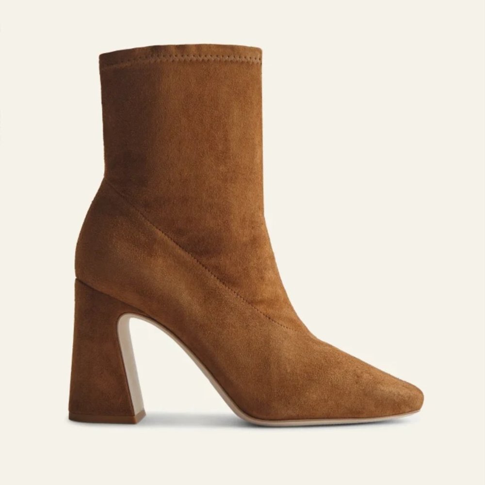 Reformation Edie Ankle Boot brown suede 8.5
